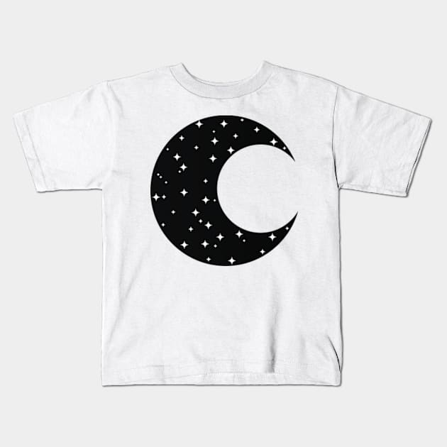 MOON WITH STARS Kids T-Shirt by RENAN1989